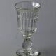 Vintage set of 4 hollow-ribbed tulip liqueur glasses