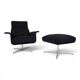 Kaufeld Siesta 62 lounge chair with ottoman by Jacques Brule, 1960