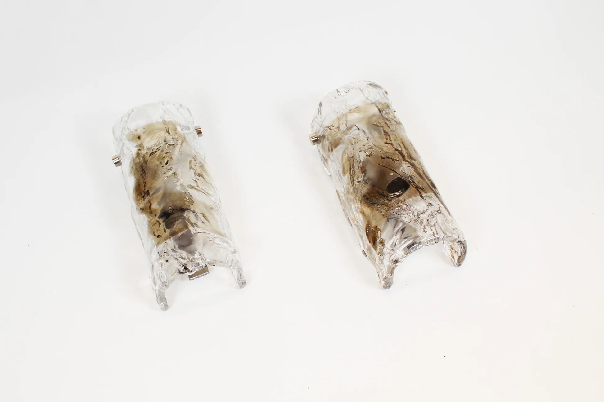 Pair of Murano glass wall lamps by AV Mazzega