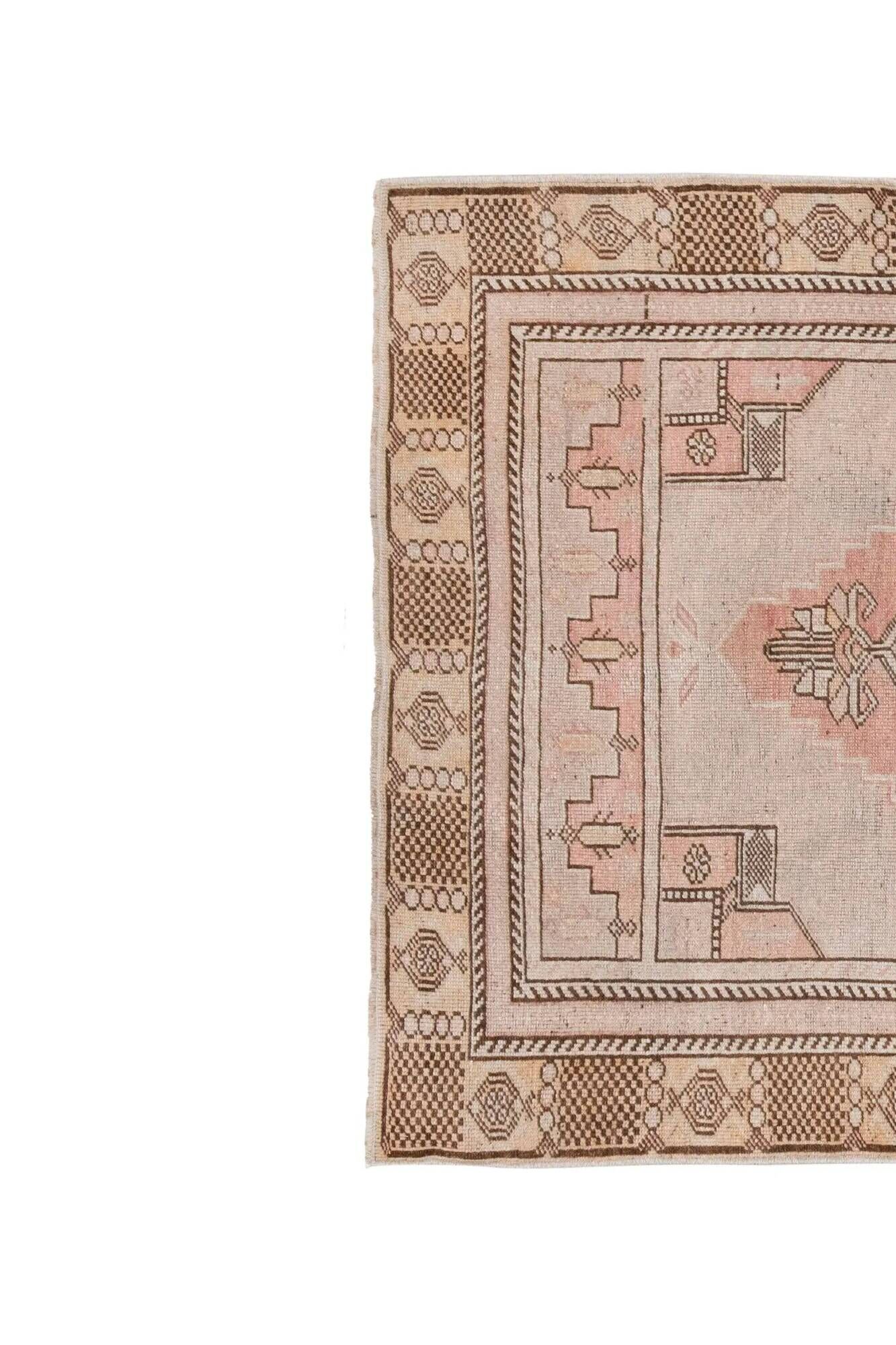 Tapis turc vintage fait main 118x226 cm