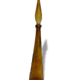 Italian "bumpy" brown glass decanter