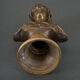 Buste en bronze sur pied douche XIXe représentant Marianne Patine brune