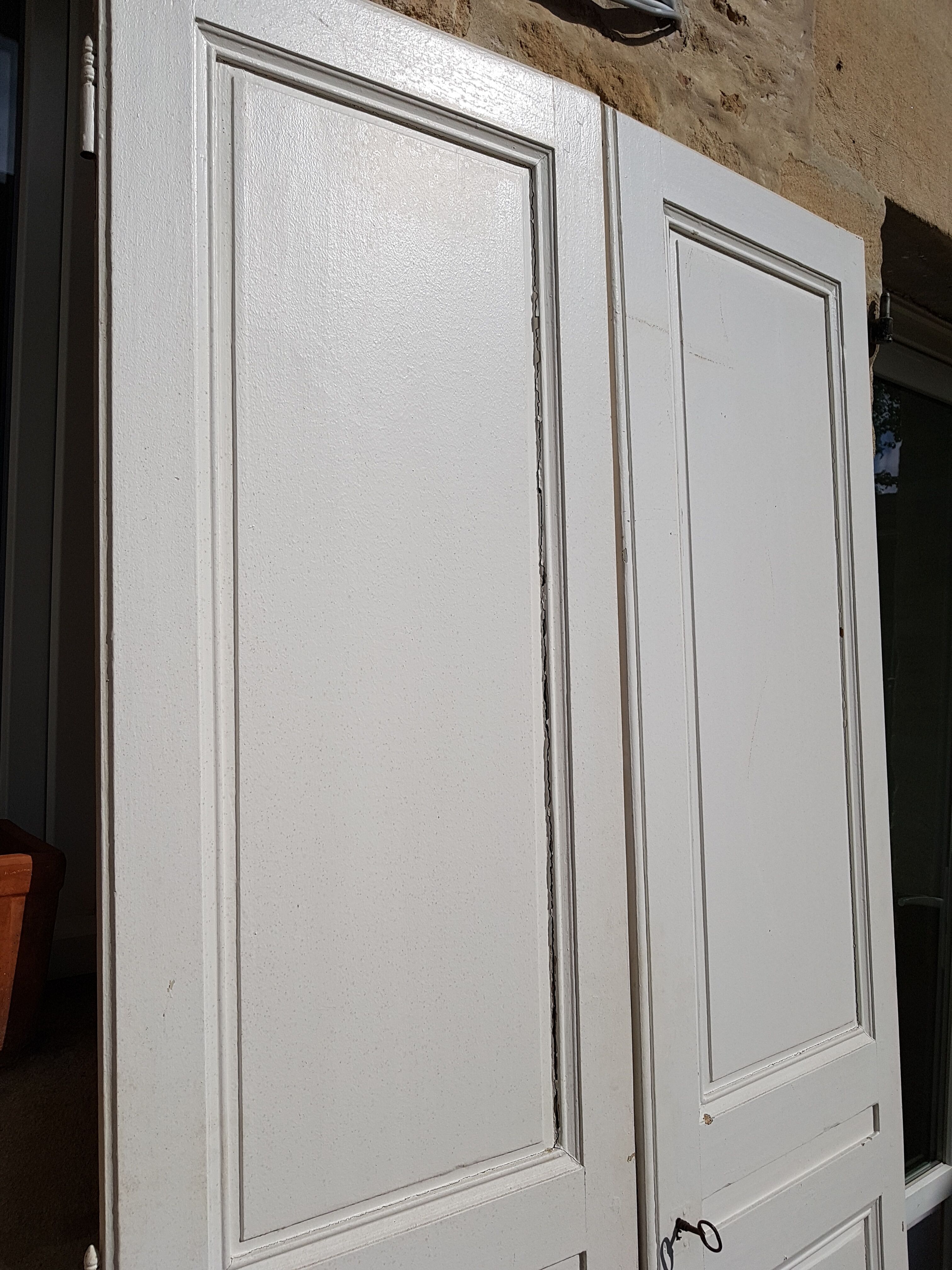 3 pairs of oak closet doors