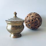 Brass and mother-of-pearl box