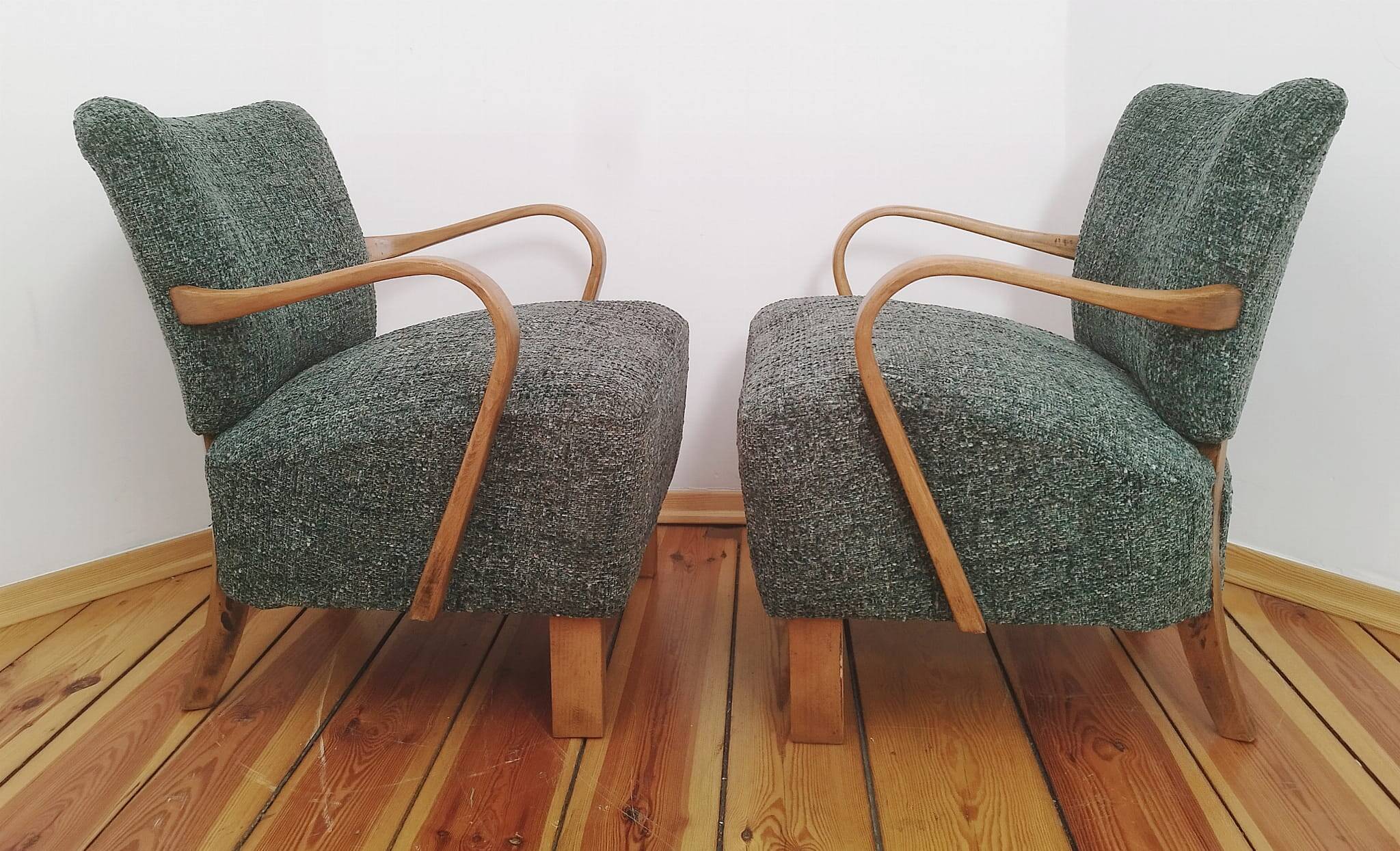 H 237 Armchairs by J. Halabala for Up Závody, Czechoslovakia, 1960s, Set of 2