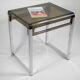 Table basse plexiglas et chrome - design 1970