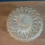 Original star ceiling lamp in smoked molded glass dp 012304