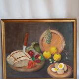 Oil still life "snack"