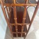 Vintage library 4 levels - wood, bamboo and rattan - retro 80s
