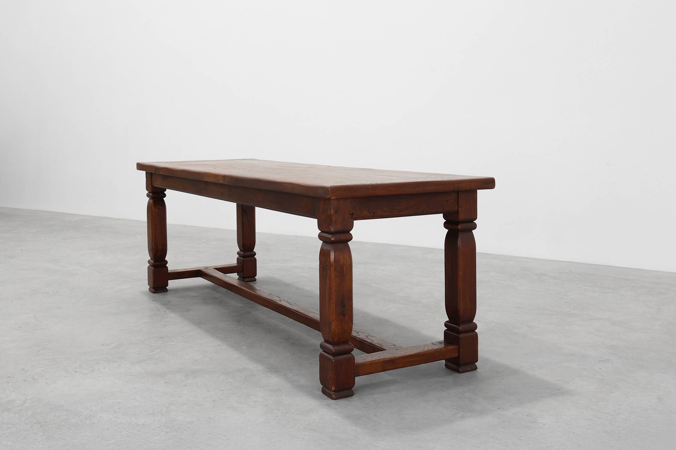 Large French Provincial rustic Oak Table, ca. 1900