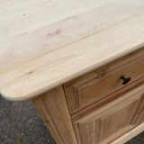 Louis Philippe sideboard with two doors and one drawer, renovated in solid cherry wood