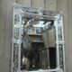 Ancien miroir en verre blanc murano vers 1900