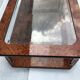 Elm magnifying glass coffee table and glass 60s