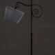 20th-century wrought iron floor lamp with swirling detail, Danish Art Deco.