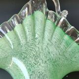 Pocket tray/Mail holder/Letter holder. Organic aquatic form. Blown Art Glass Murano Italy