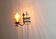 Chandelier and its 2 wrought iron wall lights 1960