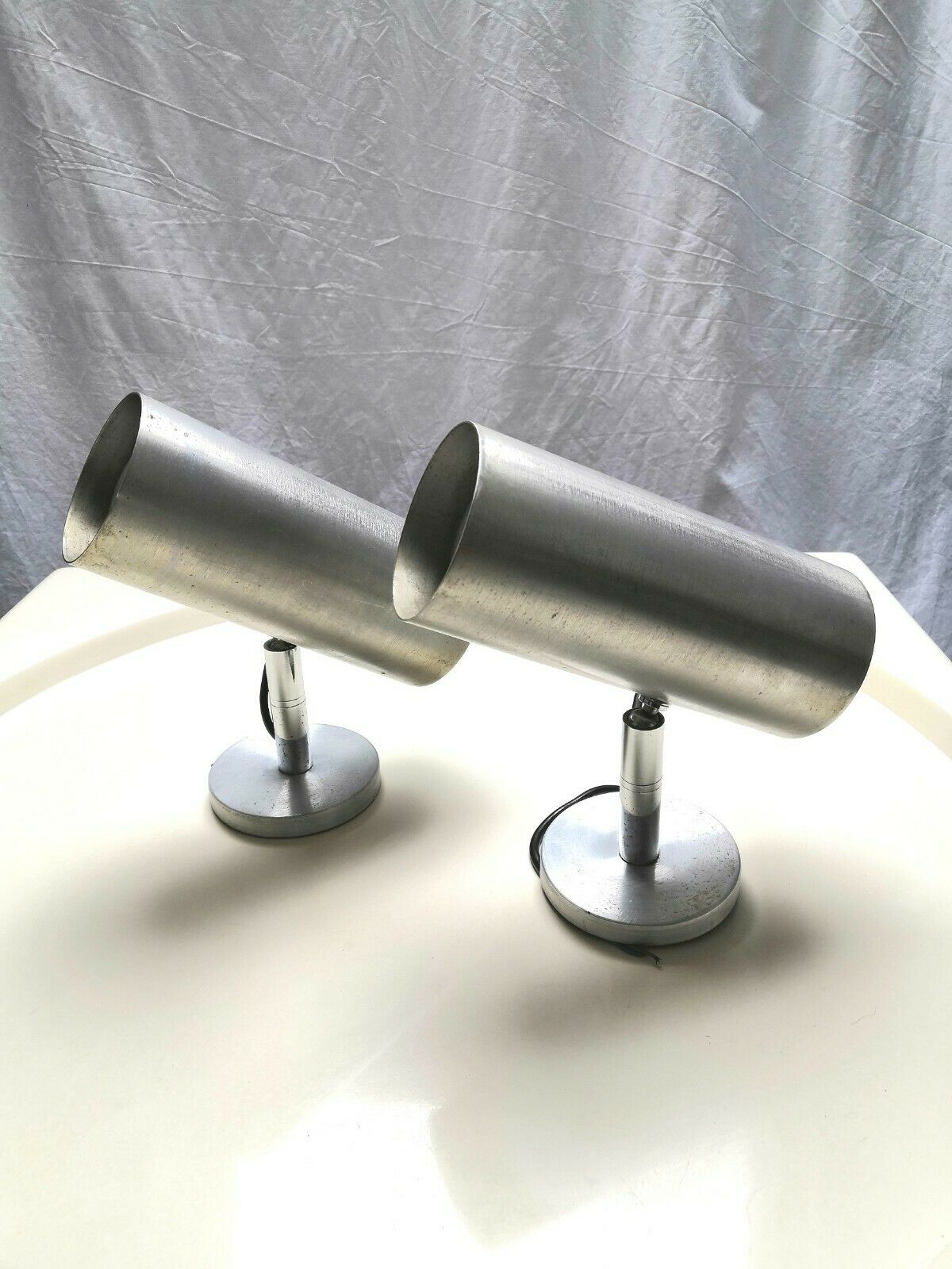 Pair of lamps appliques pipe design 70s