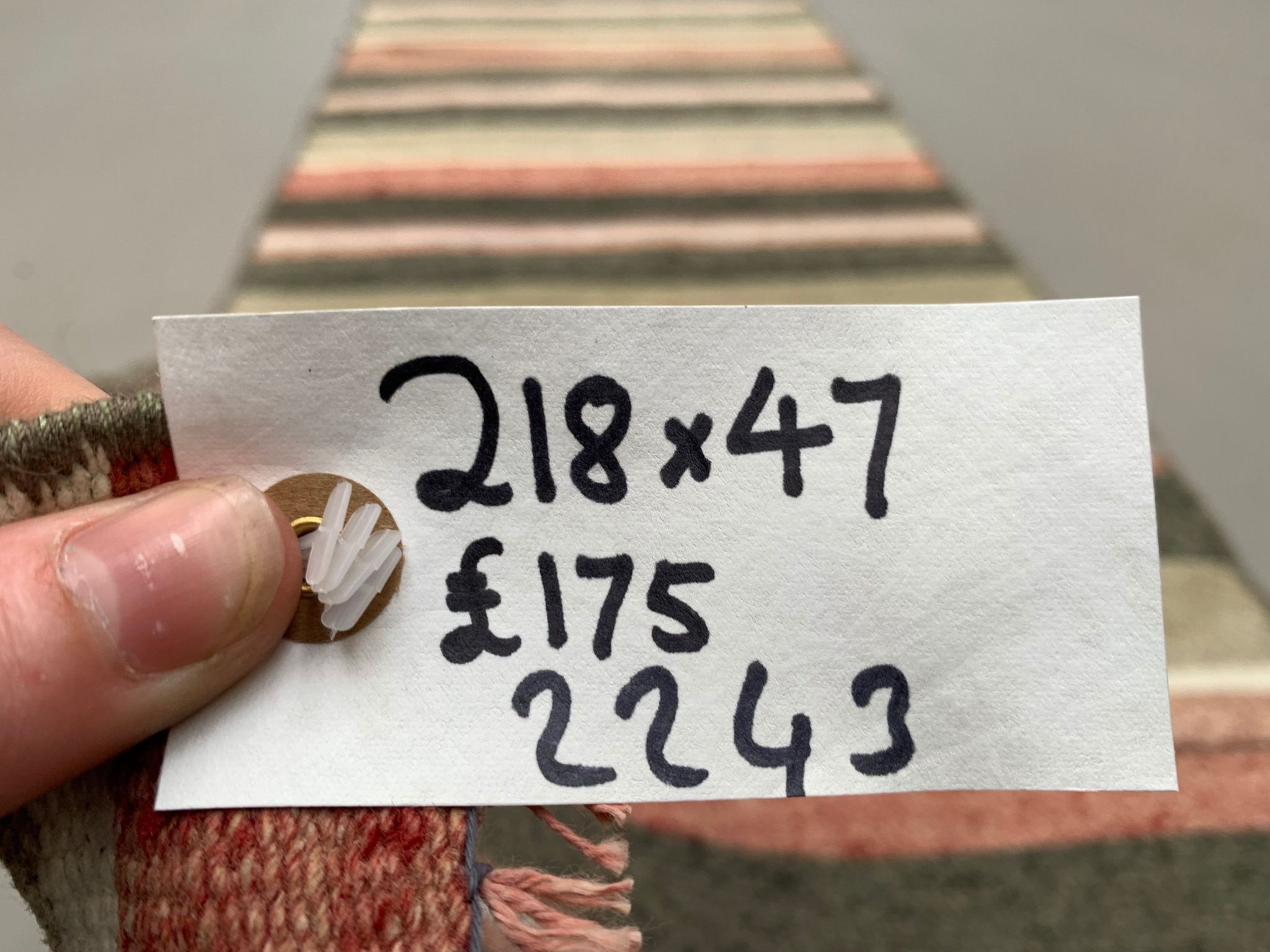 Old Turkish narrow Kilim Runner 218x47 cm shabby chic, vintage kelim