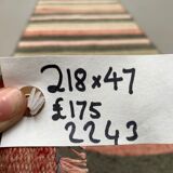 Old Turkish narrow Kilim Runner 218x47 cm shabby chic, vintage kelim