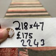Old Turkish narrow Kilim Runner 218x47 cm shabby chic, vintage kelim