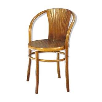 Armchair fischel curved wood 1920 bistrot austria