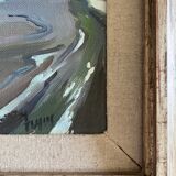 Painting "La Lagune" Marine Seaside signed and frame