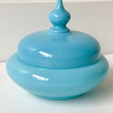Candy box or small box in blue opaline