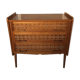 Commode en bois et rotin années 1960
