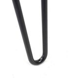 Table à manger ronde en teck avec pieds en acier, 1986