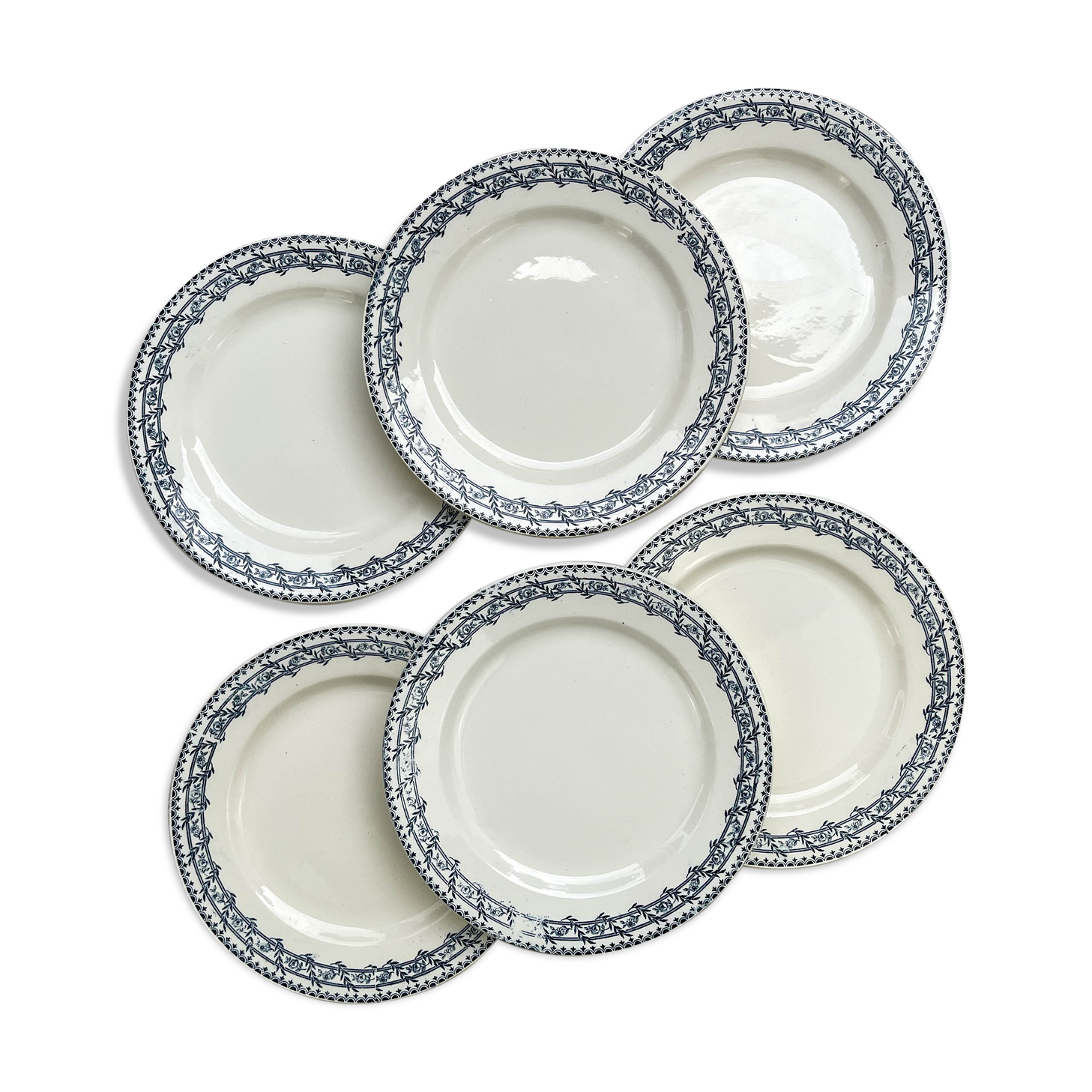 6 flat plates iron earth salins