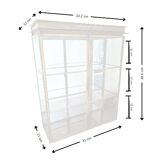 Vintage Mid Century Handmade Brass Wall Vitrine