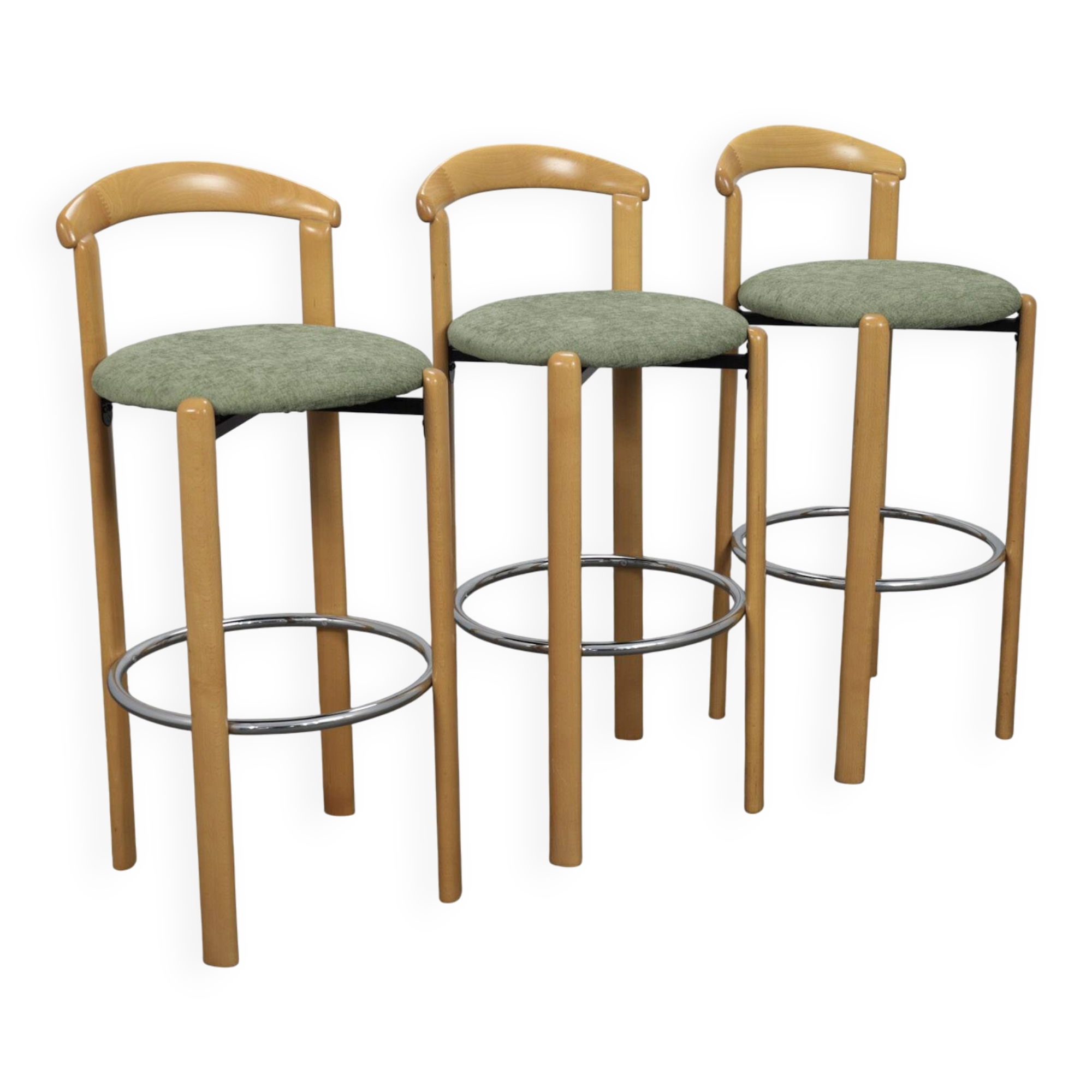 Set of 3 postmodern bar stools by Casala, Germany, 1980s