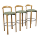 Set of 3 postmodern bar stools by Casala, Germany, 1980s
