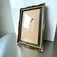 Antique black & gold wooden frame   24 cm x 16 cm convex glass