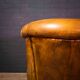 Fauteuil vintage cuir de mouton