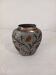 Enameled brass vase