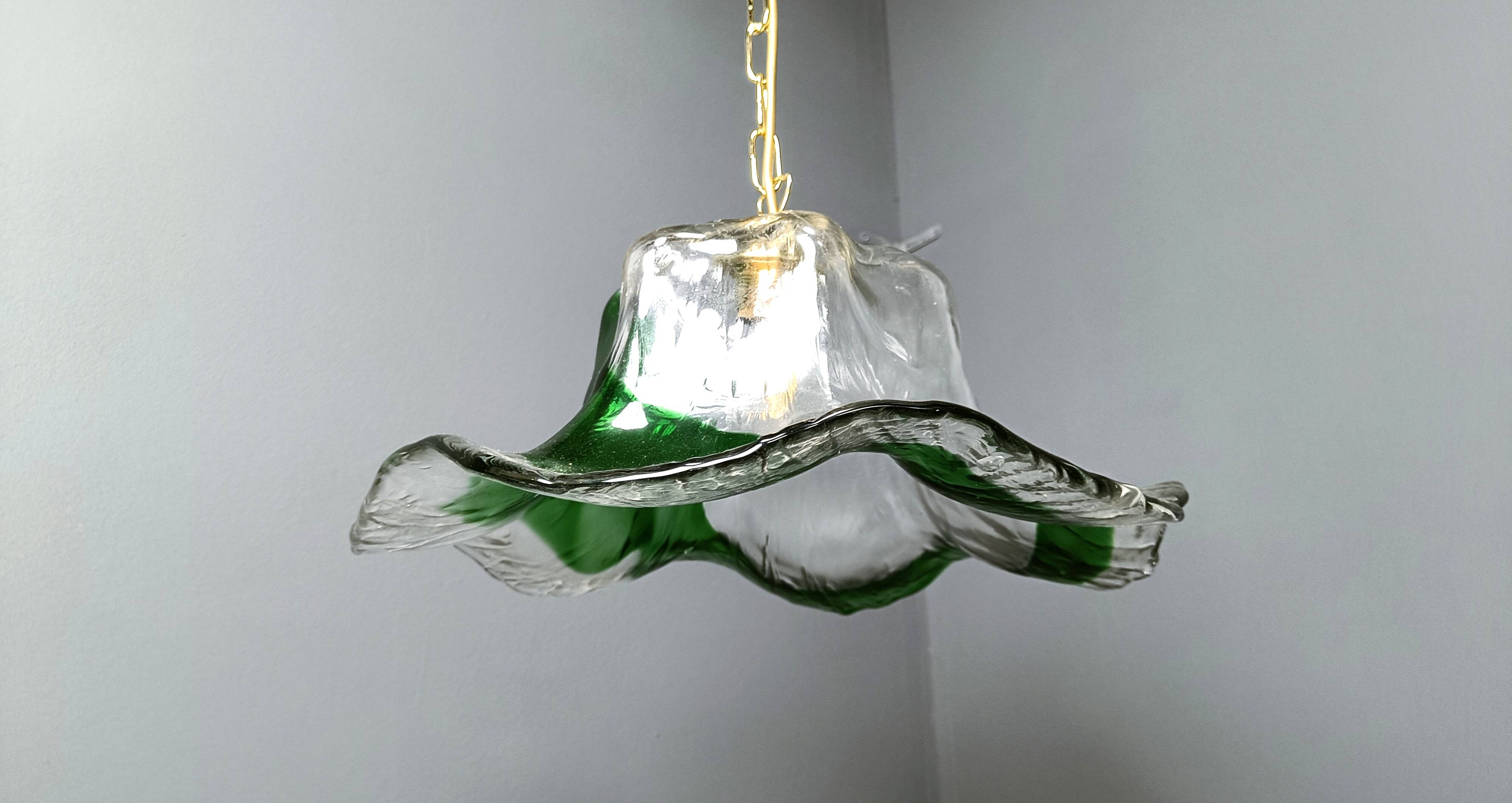 Vintage murano glass pendant light, for Mazzega, 1960s
