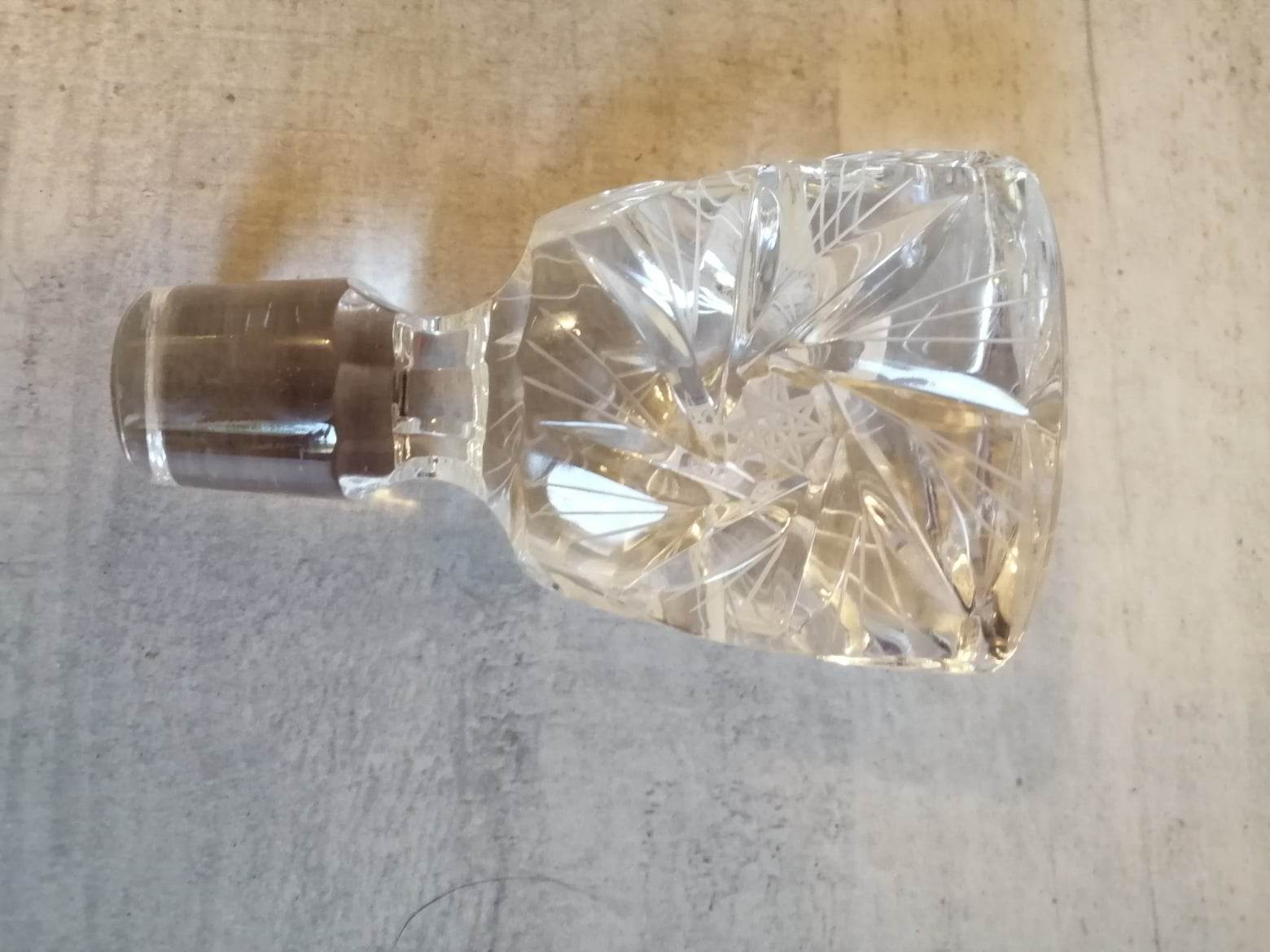 Oval Whisky Carafe in Cut Crystal
