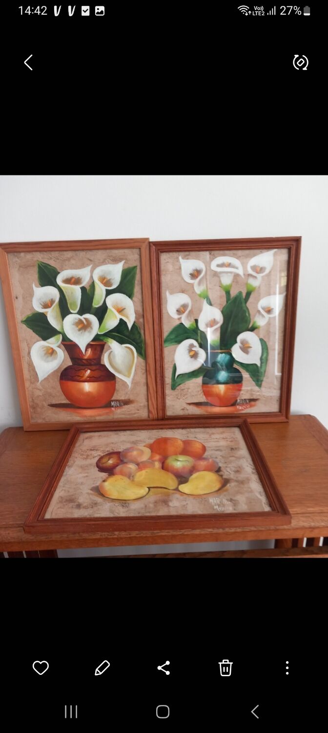 Triptych of Amate Art Marin Mexico