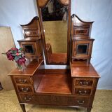 Edwardian Vintage Inlaid Console Hall Table / Dressing Table – 1900–1910