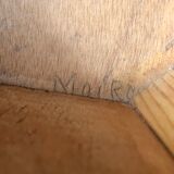 Jewelry box french craft work vintage 60 oak blond lily flower