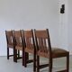 4 Arts & Crafts oak dining chairs | 1910s
