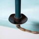 Vintage 1960s chandelier, patinated bronze Japandi chandelier.