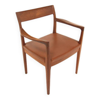 Fauteuil de bureau en skaï, Danemark, 1960