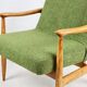 Vintage armchair GFM 300-202 designed by J. Kedziorek, 1970s loft style, green boucle - 2 pieces available.