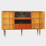 Vintage mid century high quality Danish design highboard buffet cabinet made of teak, 1960s