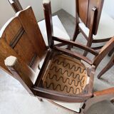 Set 6 chaises art déco chêne 1940