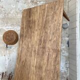 Vintage farm table with spindle legs.