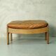 Danish leather ottoman, 1970