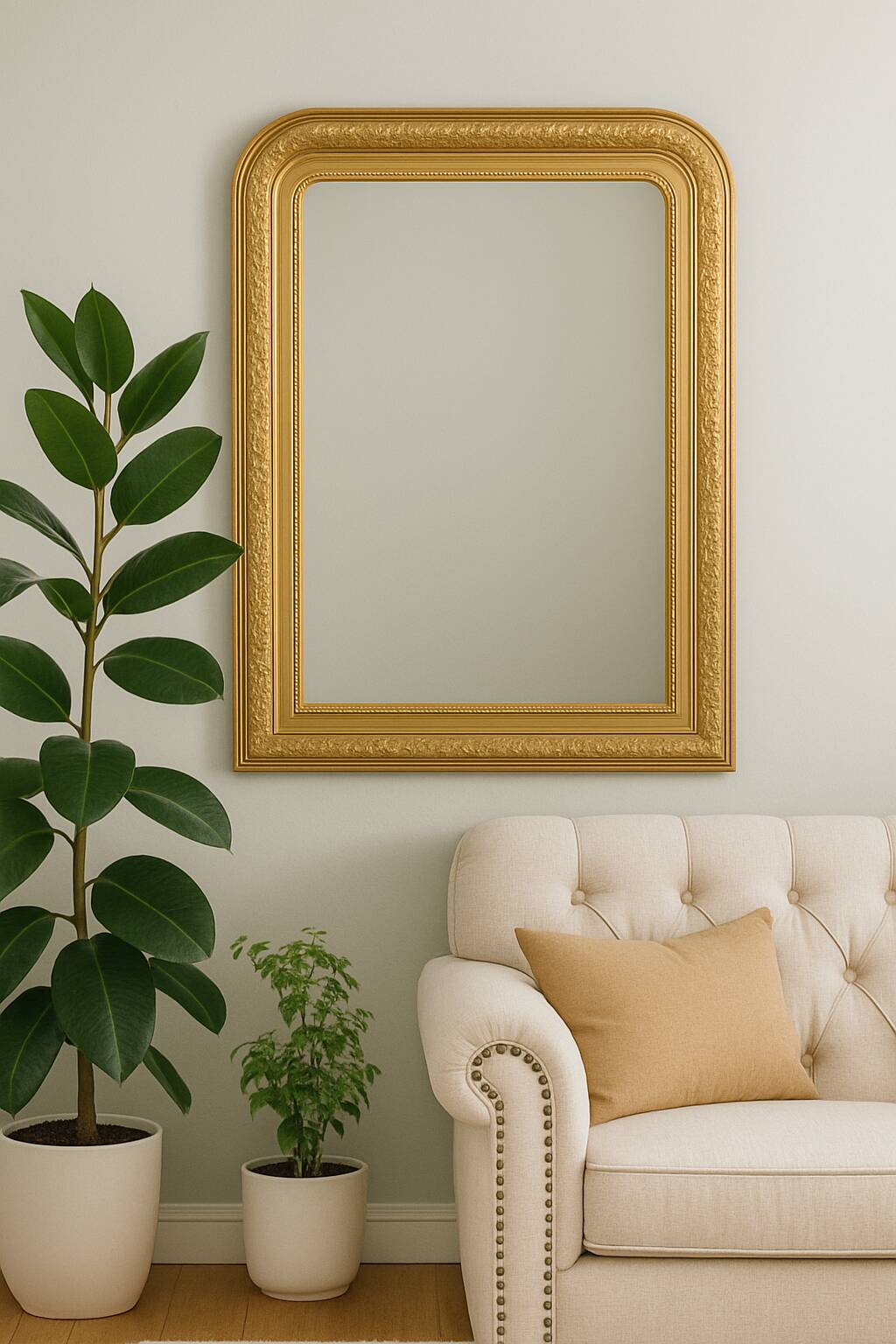 Miroir style Louis Philippe doré
